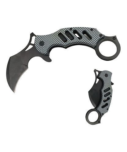 NAVAJA DOBLAR KARAMBIT 5.0 PULG GRIS ABS KS 1747-CB