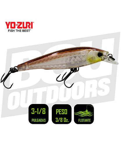 YO-ZURI 3DR-X JERKBAIT SP 80MM 3 1/8 PULG 3/8 OZ GHOST SMELT R1437-GSSM