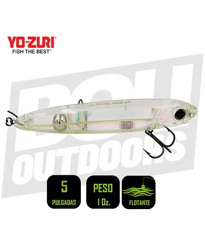 YO-ZURI 3DB PENCIL F 125MM 5 PULG 1 OZ CLEAR R1347-TM