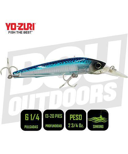 YO-ZURI 3D MAGNUM S 160MM 6 1/4 PULG 2 3/4 OZ BLUE MACKEREL R1457-CPBM