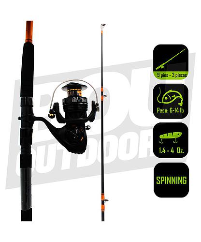 CAÑA PESCA C/CARRETE SPINNING DAIWA ELIMINATOR 45/9 ELTR45G902MH