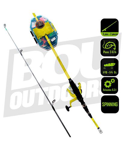 CAÑA PESCA C/CARRETE SPINNING 5 PIES R2FISH TROUT R2F4-TR/ULS
