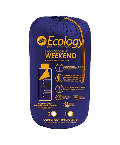 BOLSA DORMIR ECOLOGY MOD. WEEKEND PLUS GRIS/AZUL 14933