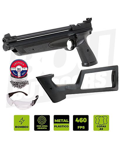 PISTOLA CROSMAN KIT P1322KTE .22 PUMP