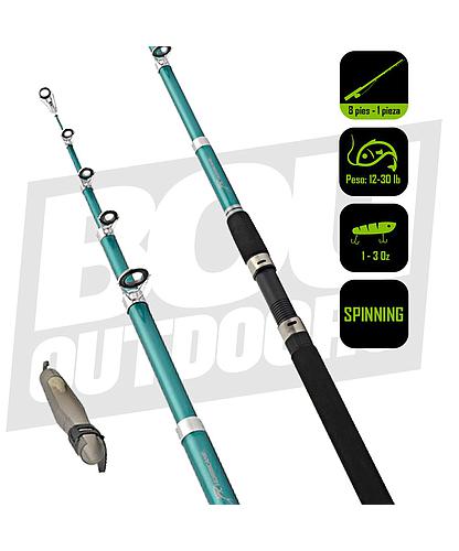 CAÑA PESCA SPINING MAKO 8 PIES TELESC. MK-806MHSPT